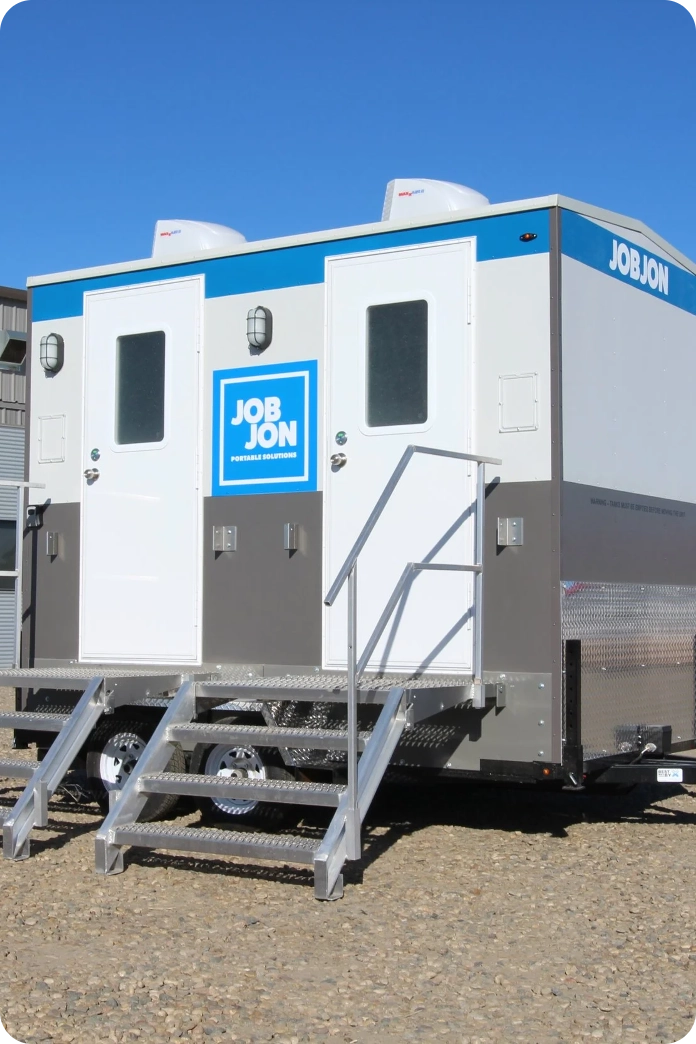 A restroom built by our portable restroom manufacturer. 